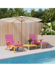 Cuscini per Sedia a Sdraio 2 pz Rosa in Tessuto Oxford