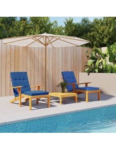 Cuscini per Sedia a Sdraio 2 pz Blu Reale in Tessuto Oxford