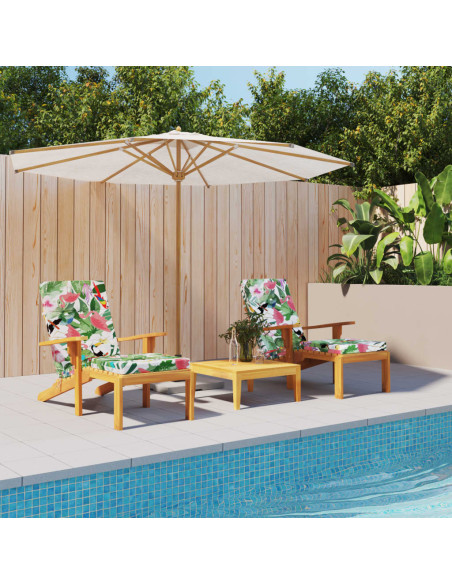 Cuscini per Sedia a Sdraio 2pz Multicolore in Tessuto Oxford