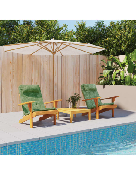 Cuscini Sedia Adirondack 2 pz Motivo a Foglie in Tessuto Oxford