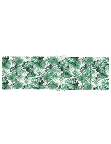 Cuscini per Sedia a Sdraio 2 pz Motivo Foglie in Tessuto Oxford