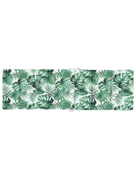 Cuscini per Sedia a Sdraio 2 pz Motivo Foglie in Tessuto Oxford