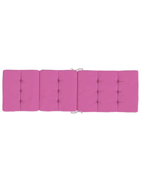 Cuscini per Sedia a Sdraio 2 pz Rosa in Tessuto Oxford