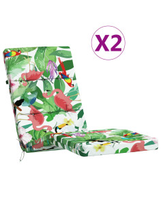 Cuscini per Sedia a Sdraio 2pz Multicolore in Tessuto Oxford 2
