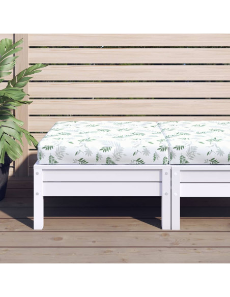 Cuscino Pallet Motivo a Foglie 60x60x8 cm in Tessuto Oxford