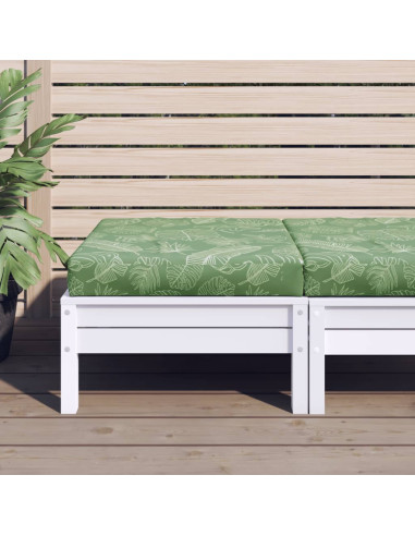 Cuscino Pallet Motivo a Foglie 60x60x8 cm in Tessuto Oxford