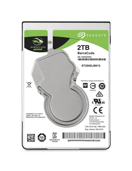 Seagate Barracuda 2.5" disco rigido interno 2 TB 5400 Giri/min 128 MB 2.5" Serial ATA III