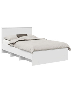 Struttura del letto Bianco 137 x 203 cm Legno multistrato 2
