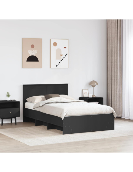 Struttura del letto Nero 137 x 203 cm Legno multistrato