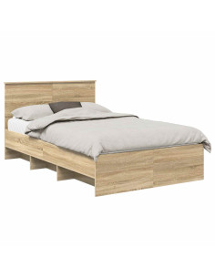 Struttura del letto con testiera Rovere Sonoma 137 x 203 cm 2