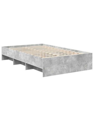 Struttura del letto con testiera Grigio cemento 137 x 203 cm