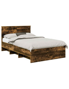 Struttura del letto Rovere fumé 137 x 203 cm Legno multistrato 2