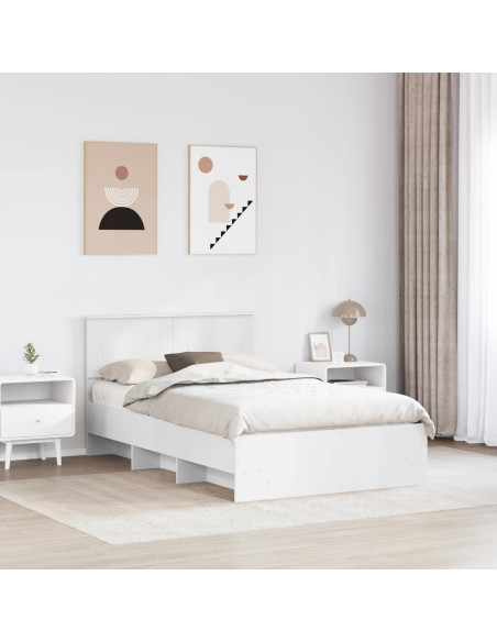 Struttura del letto Bianco 120 x 123 cm Legno multistrato