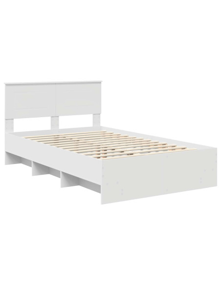 Struttura del letto Bianco 120 x 123 cm Legno multistrato
