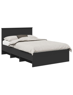 Struttura del letto Nero 120 x 123 cm Legno multistrato 2