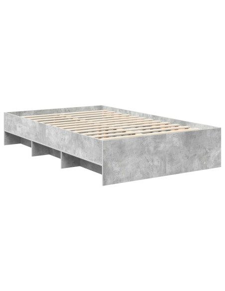 Struttura del letto con testiera Grigio cemento 120 x 123 cm