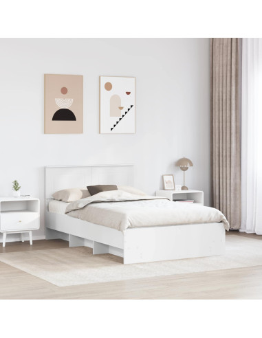 Struttura del letto Bianco 120 x 123 cm Legno multistrato