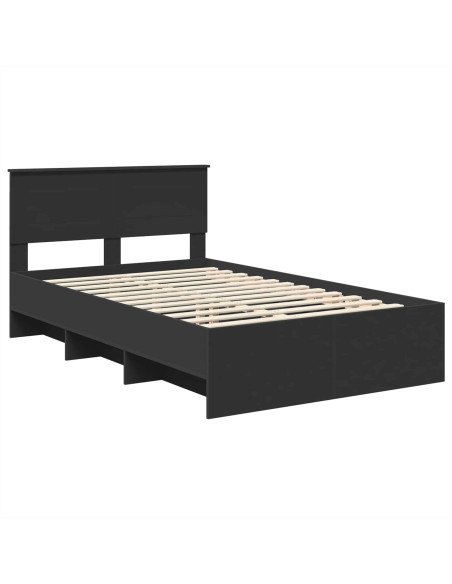 Struttura del letto Nero 120 x 123 cm Legno multistrato