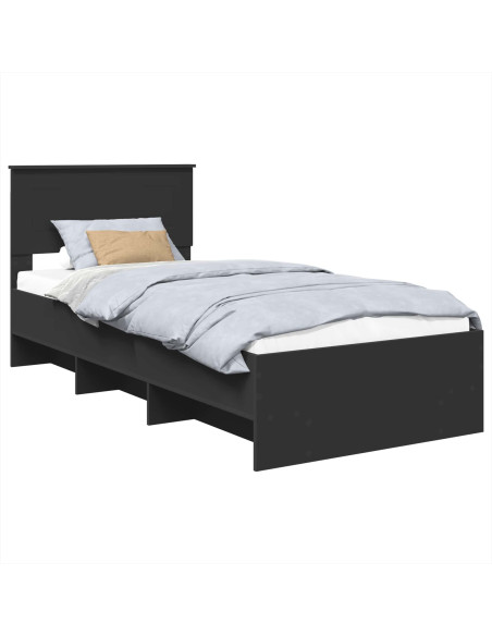 Struttura del letto Nero 120 x 123 cm Legno multistrato