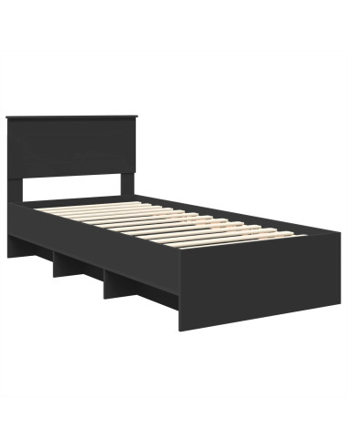 Struttura del letto Nero 120 x 123 cm Legno multistrato
