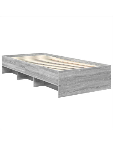 Struttura del letto con testiera Grigio Sonoma 120 x 123 cm