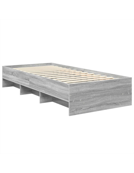 Struttura del letto con testiera Grigio Sonoma 120 x 123 cm