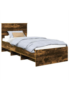 Struttura del letto Rovere fumé 90 x 200 cm Legno multistrato 2