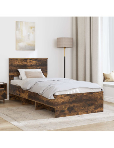 Struttura del letto Rovere fumé 90 x 200 cm Legno multistrato
