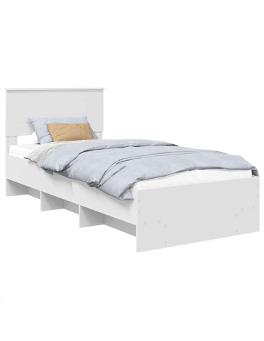 Struttura del letto Bianco 90 x 200 cm Legno multistrato