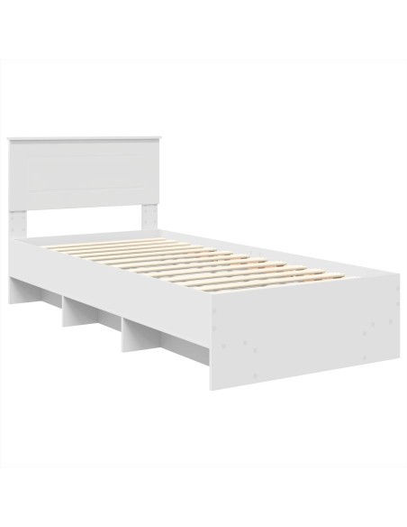 Struttura del letto Bianco 90 x 200 cm Legno multistrato