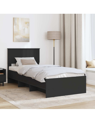 Struttura del letto Nero 80 x 200 cm Legno multistrato