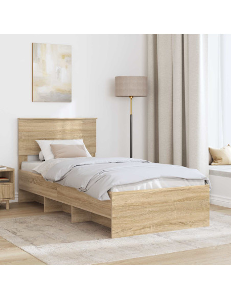 Struttura del letto Rovere Sonoma 80 x 200 cm Legno multistrato