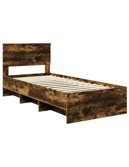 Struttura del letto Rovere fumé 80 x 200 cm Legno multistrato