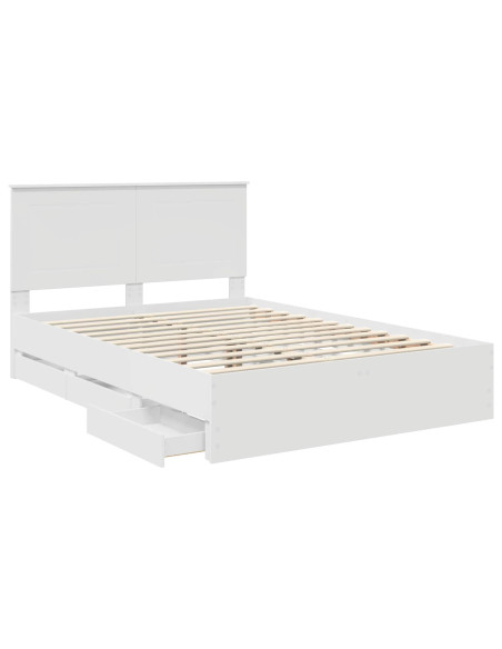 Struttura del letto Bianco 150 x 200 cm Legno Ingegnerizzato