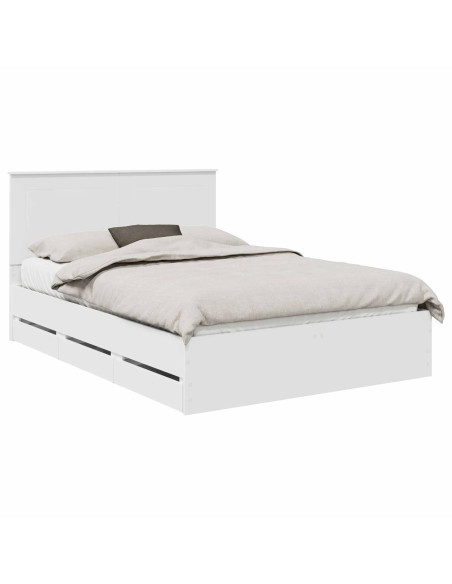 Struttura del letto Bianco 140 x 190 cm Legno Ingegnerizzato