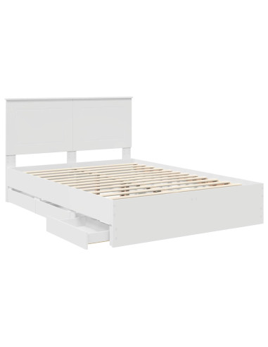 Struttura del letto Bianco 140 x 190 cm Legno Ingegnerizzato