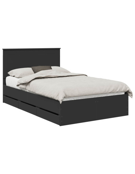 Struttura del letto Nero 120 x 190 cm Legno Ingegnerizzato
