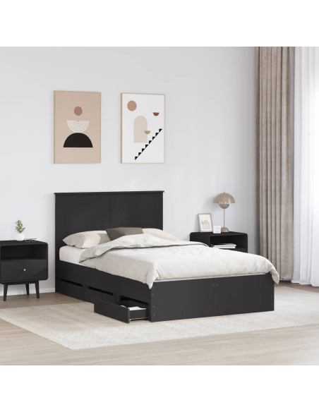 Struttura del letto Nero 120 x 190 cm Legno Ingegnerizzato