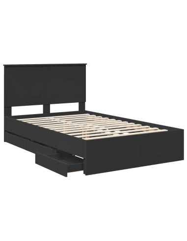 Struttura del letto Nero 120 x 190 cm Legno Ingegnerizzato