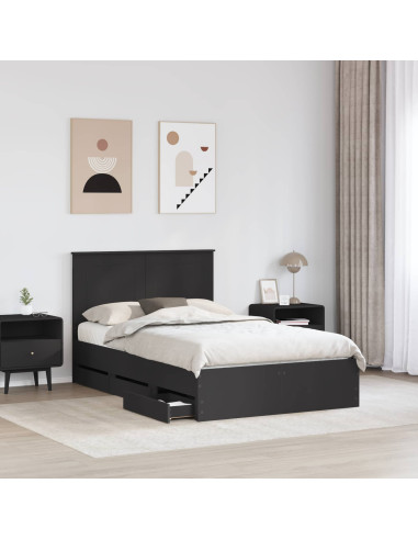 Struttura del letto Nero 120 x 200 cm Legno Ingegnerizzato