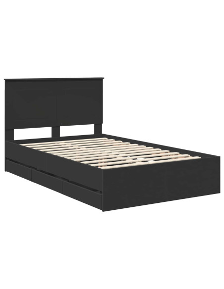Struttura del letto Nero 120 x 200 cm Legno Ingegnerizzato