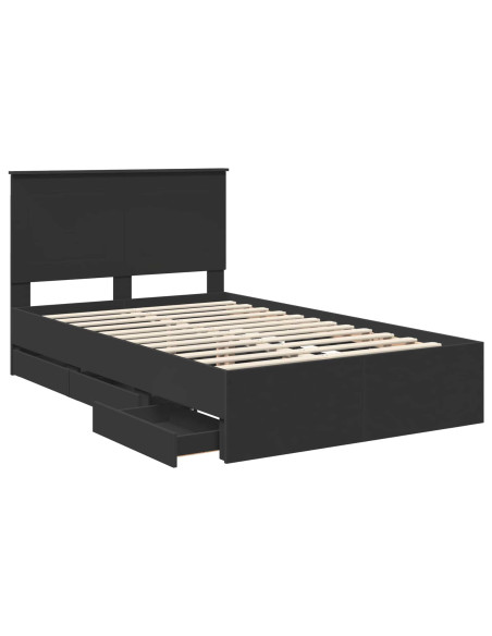Struttura del letto Nero 120 x 200 cm Legno Ingegnerizzato