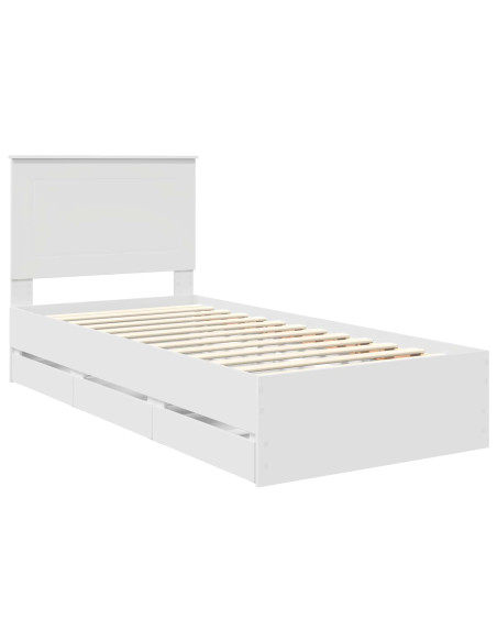 Struttura del letto Bianco 90 x 190 cm Legno Ingegnerizzato