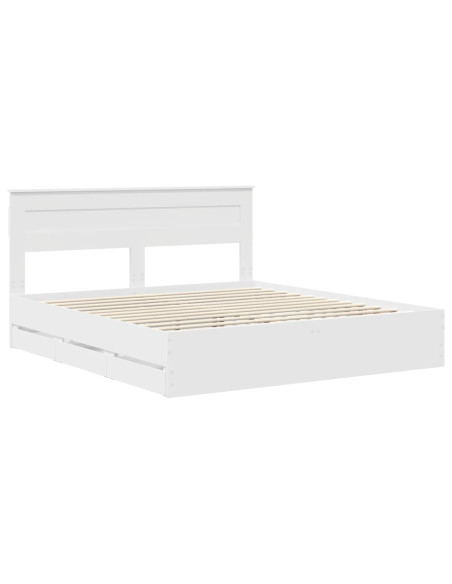 Struttura del letto Bianco 180 x 200 cm Legno Ingegnerizzato