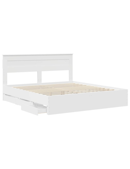 Struttura del letto Bianco 180 x 200 cm Legno Ingegnerizzato