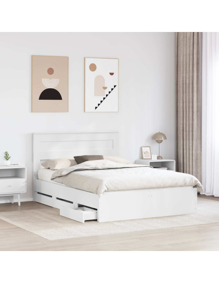 Struttura del letto Bianco 160 x 200 cm Legno Ingegnerizzato