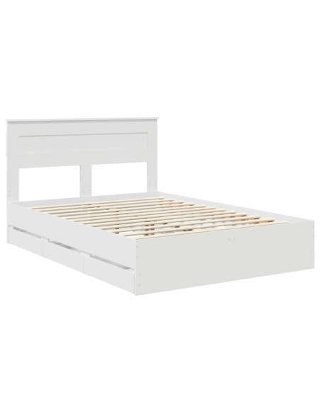 Struttura del letto Bianco 160 x 200 cm Legno Ingegnerizzato