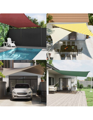 Telo Ombra da Esterno Giallo e Bianco 7 x 5 x 5 m