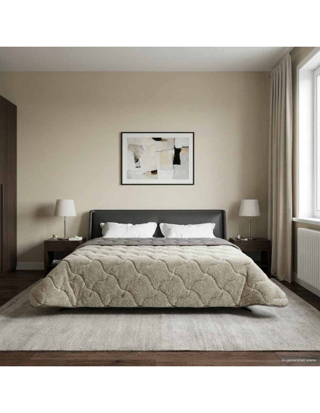 Duvet Invernale Trapuntato Grigio chiaro 220 x 260 cm