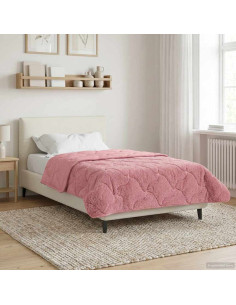Duvet Invernale Rosa 135 x 200 cm Microfibra e Fleece Teddy